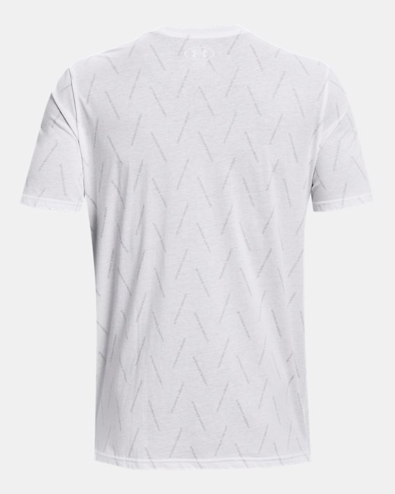 Men's UA Elevated Core Printed Short Sleeve in White image number 6